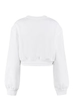 Carica l'immagine nel visualizzatore di Gallery, Cropped cotton sweatshirt