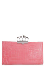 Carica l'immagine nel visualizzatore di Gallery, Croco-print leather clutch