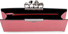 Carica l'immagine nel visualizzatore di Gallery, Croco-print leather clutch