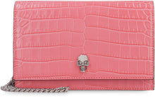 Carica l'immagine nel visualizzatore di Gallery, Skull croco-print leather clutch
