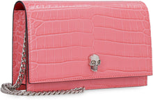 Carica l'immagine nel visualizzatore di Gallery, Skull croco-print leather clutch
