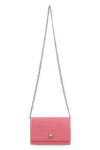 Carica l'immagine nel visualizzatore di Gallery, Skull croco-print leather clutch