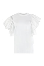 Carica l'immagine nel visualizzatore di Gallery, Ruffled cotton t-shirt