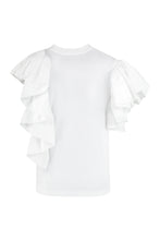 Carica l'immagine nel visualizzatore di Gallery, Ruffled cotton t-shirt