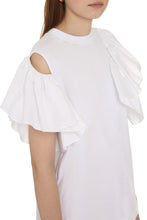 Carica l'immagine nel visualizzatore di Gallery, Ruffled cotton t-shirt