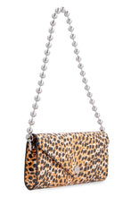 Load image into Gallery viewer, Printed leather wallet on chain