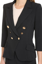 Carica l'immagine nel visualizzatore di Gallery, Stretch double-breasted blazer