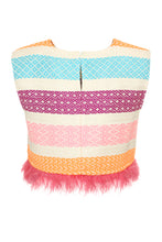 Load image into Gallery viewer, Striped cotton crop top