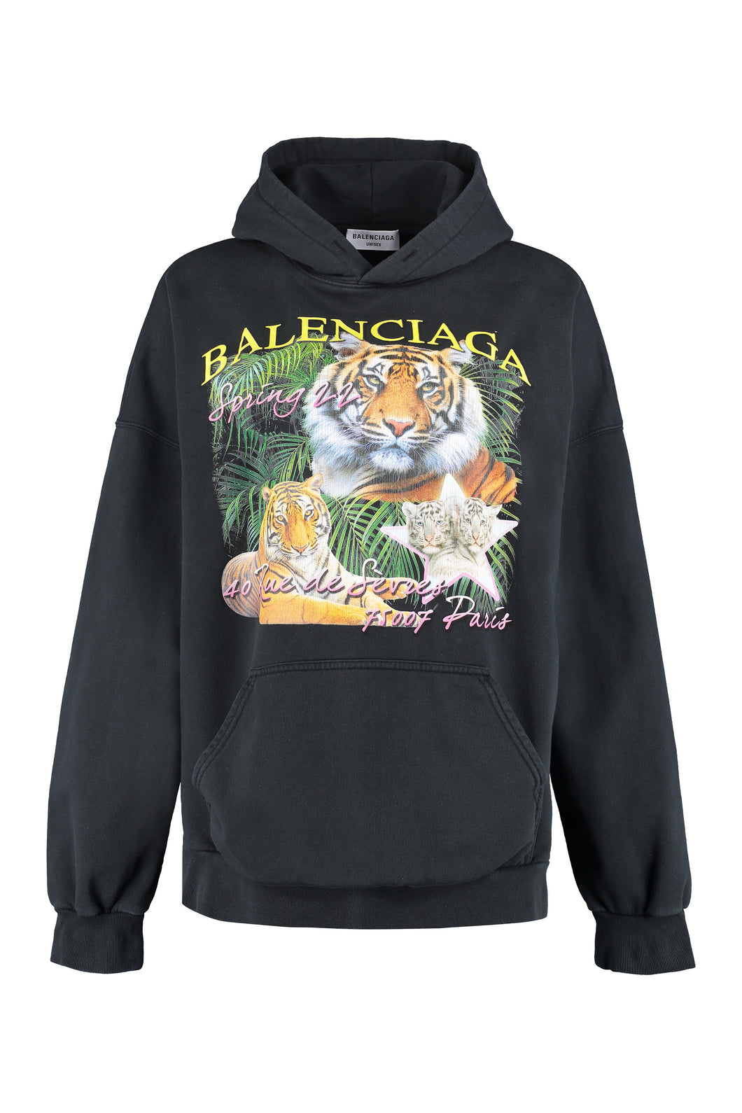 Felpa corta con cappuccio
