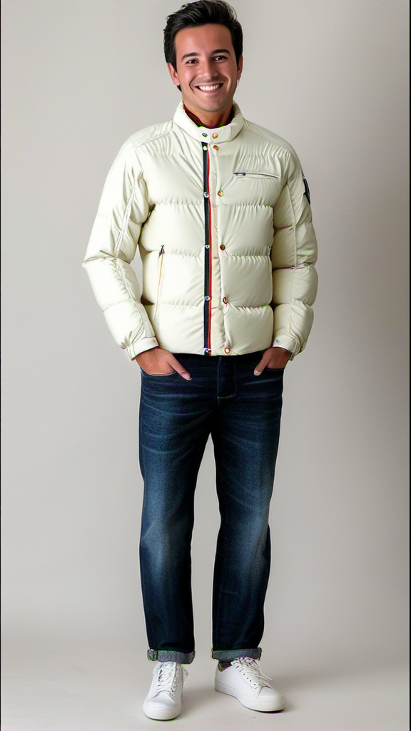 2 Moncler 1952 - Beardmor zip and snap button fastening down jacket