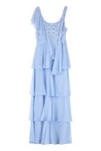 Carica l&#39;immagine nel visualizzatore di Gallery, Ruffled georgette long dress
