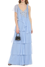 Carica l&#39;immagine nel visualizzatore di Gallery, Ruffled georgette long dress
