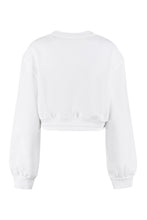 Carica l&#39;immagine nel visualizzatore di Gallery, Cropped cotton sweatshirt
