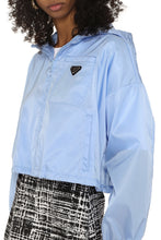 Load image into Gallery viewer, Hooded Re-Nylon cropped jacket
