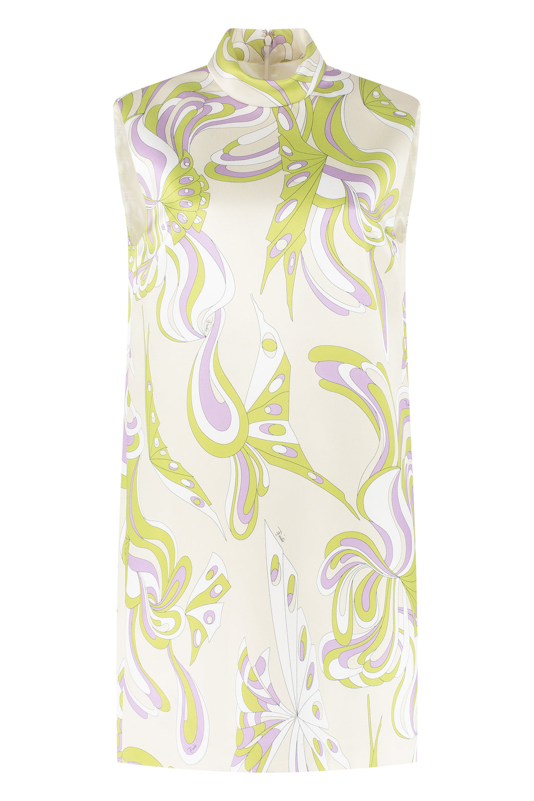 Farfalle print flared dress