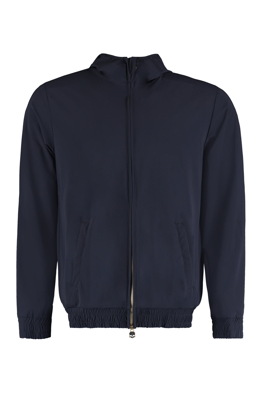 Technical fabric hooded jacket