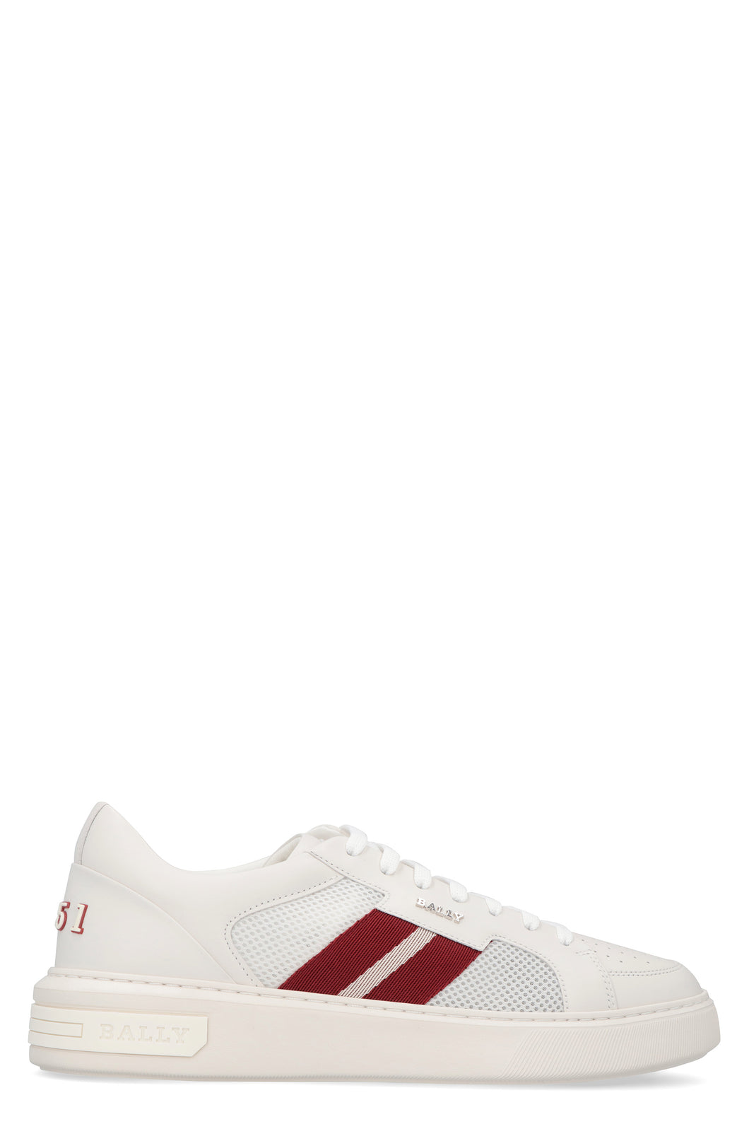 Melys-T leather and fabric low-top sneakers