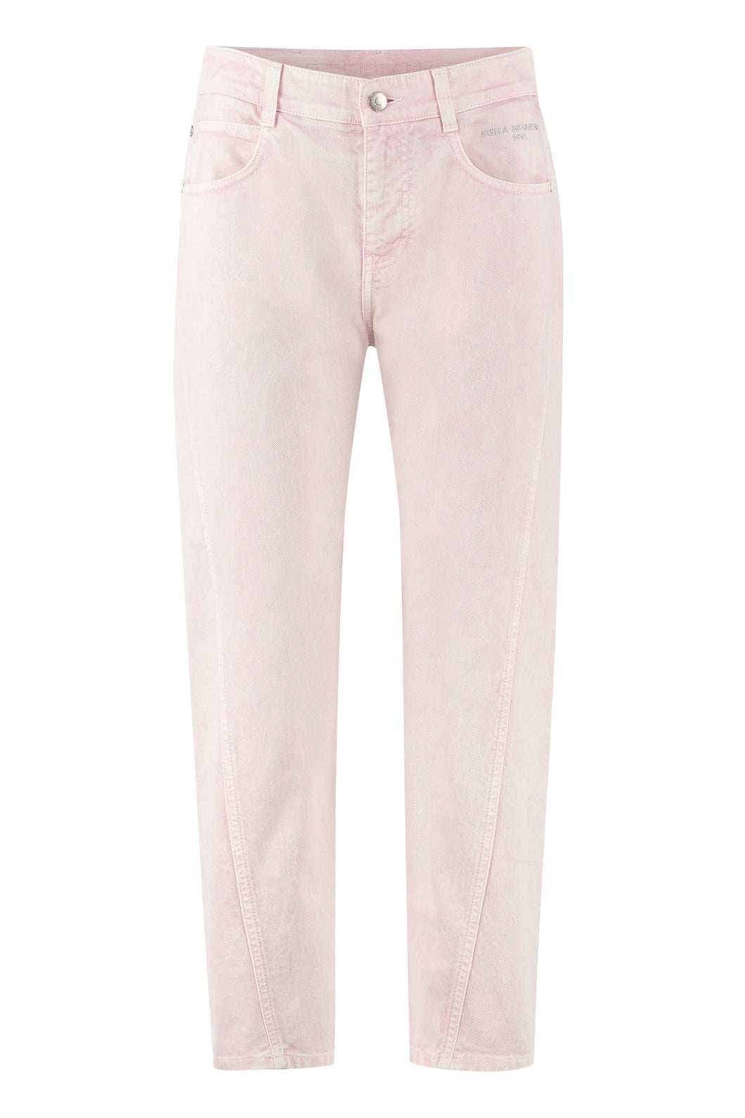 High-rise straight leg jeans