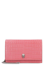 Carica l&#39;immagine nel visualizzatore di Gallery, Skull croco-print leather clutch
