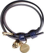 Load image into Gallery viewer, Skull logo plate leather bracelet
