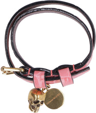 Load image into Gallery viewer, Skull logo plate leather bracelet
