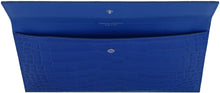 Carica l&#39;immagine nel visualizzatore di Gallery, Skull croco-print leather flat pouch
