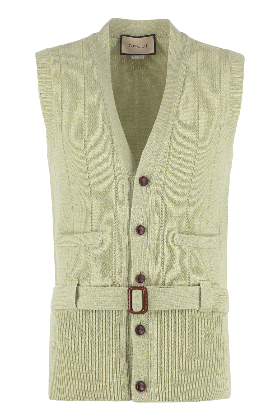 Knitted wool vest