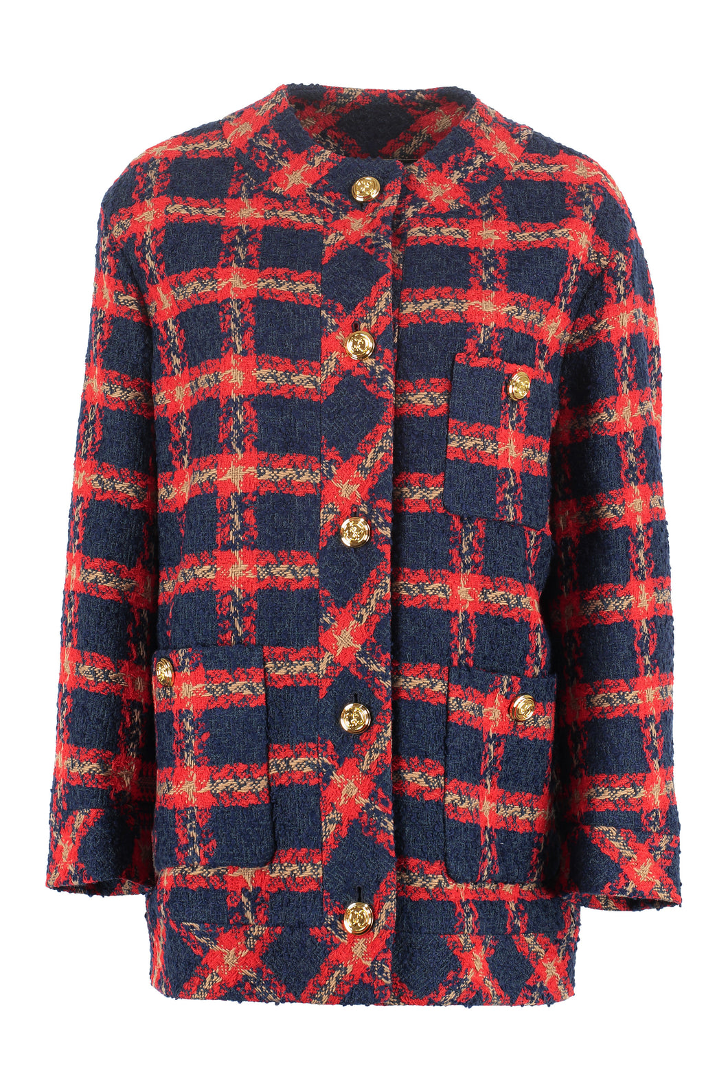 Wool blend tweed jacket
