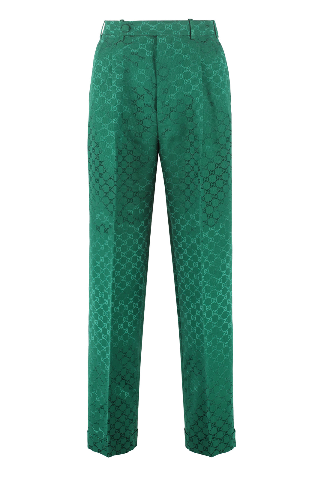 Logo jacquard trousers