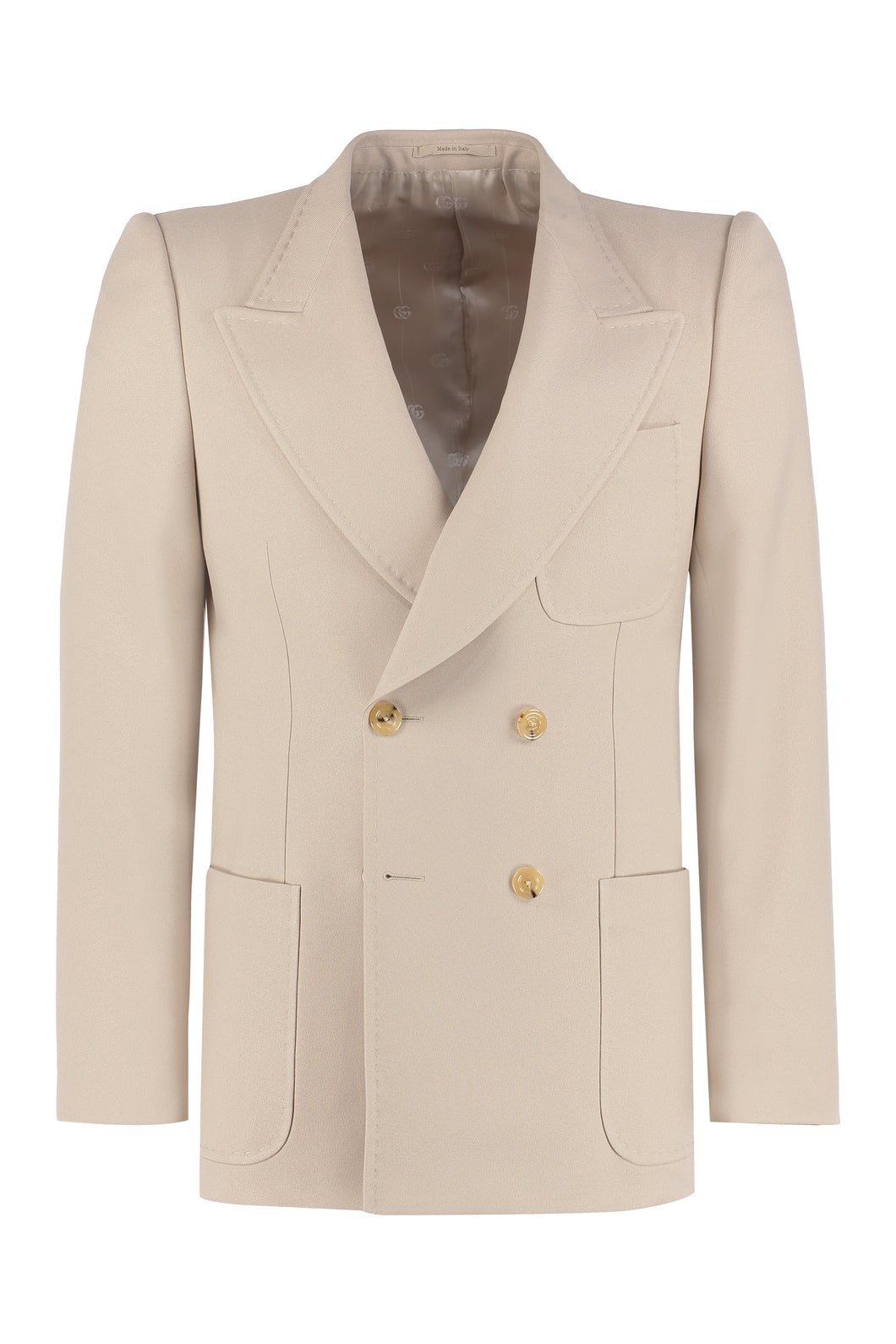 Double-breasted knit jacket