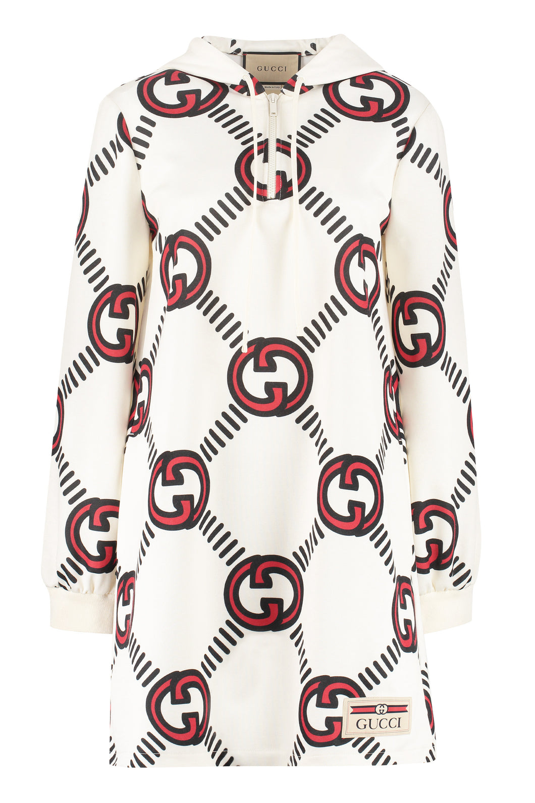 GG print hooded sweatdress