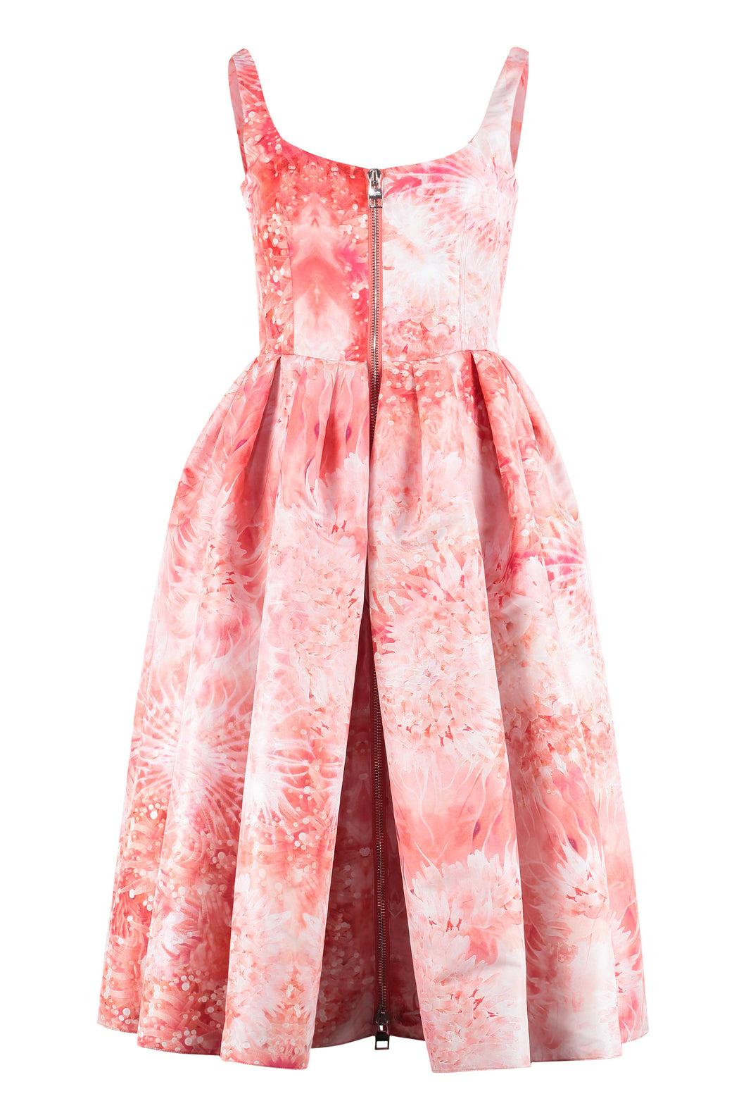 Pleated skirt sleeveless dress