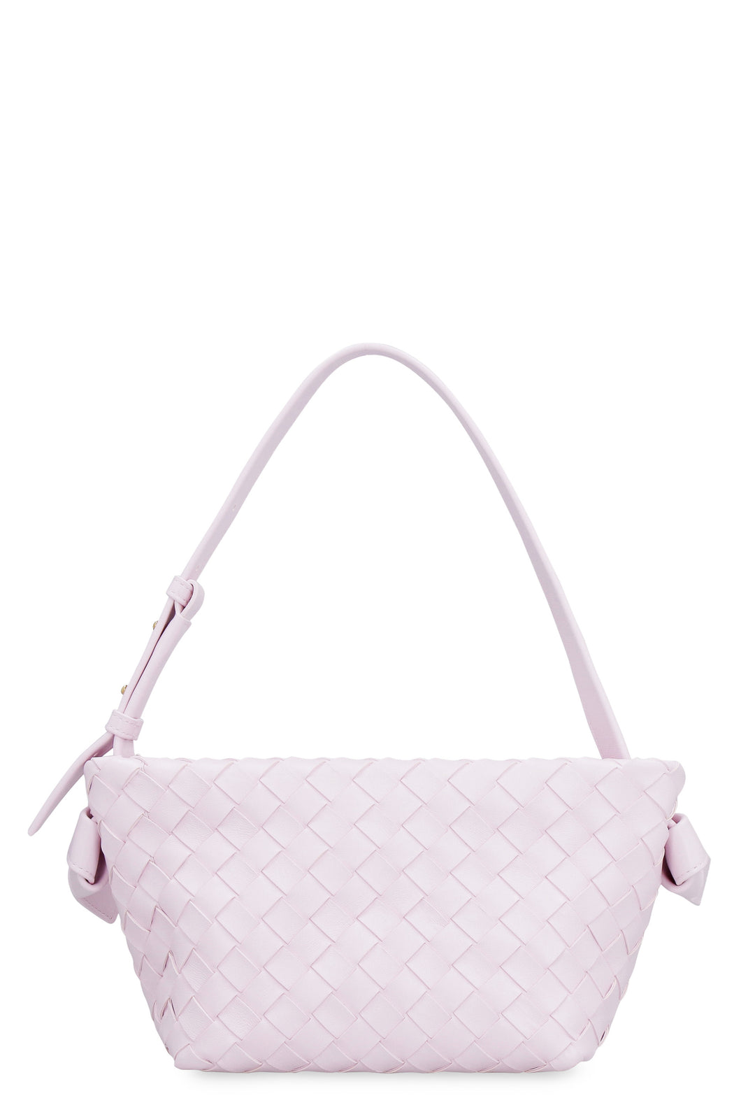 Tie leather shoulder bag