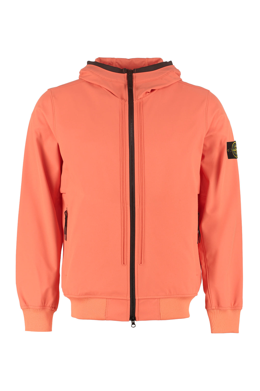 Technical fabric hooded jacket