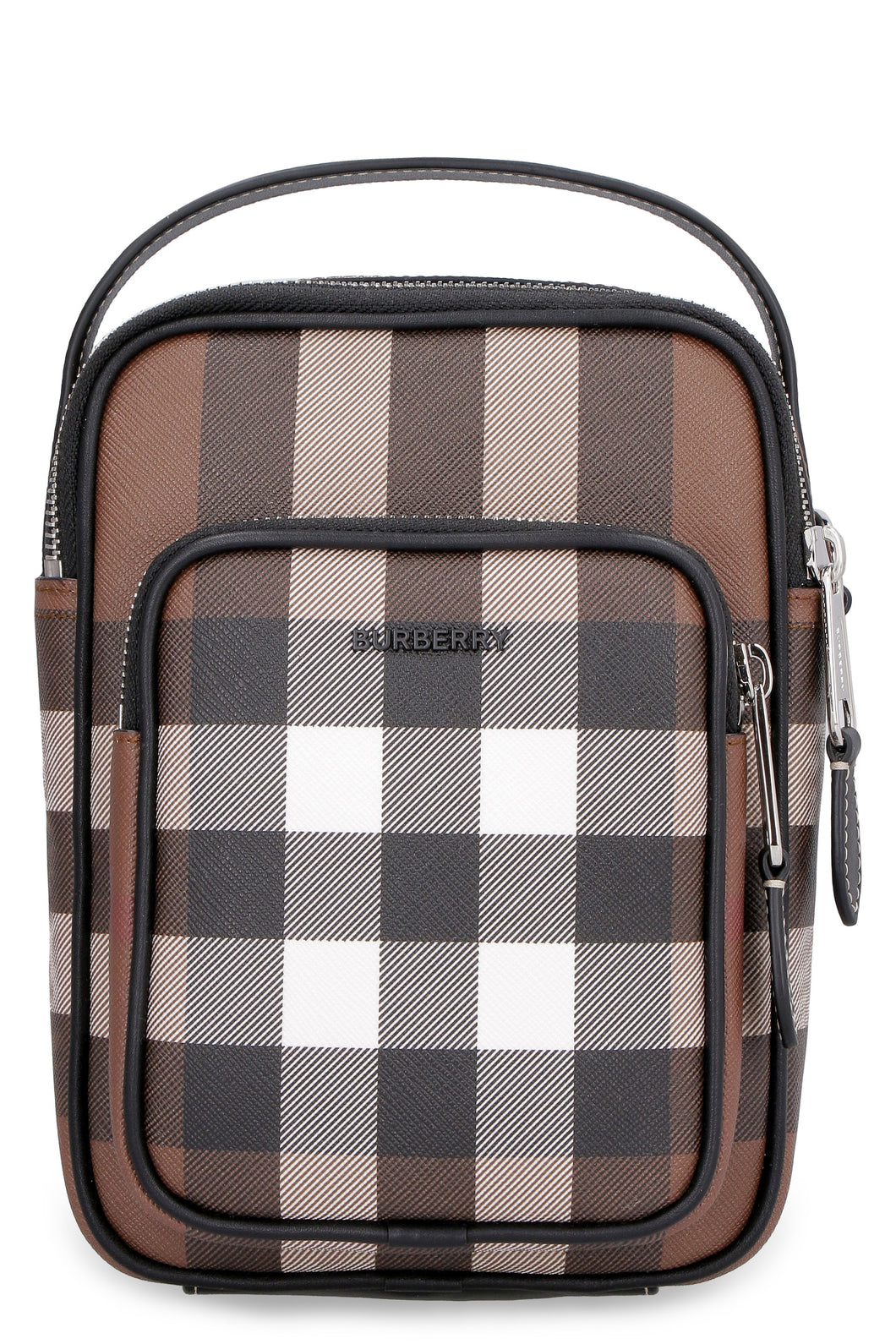 Messenger bag with check motif