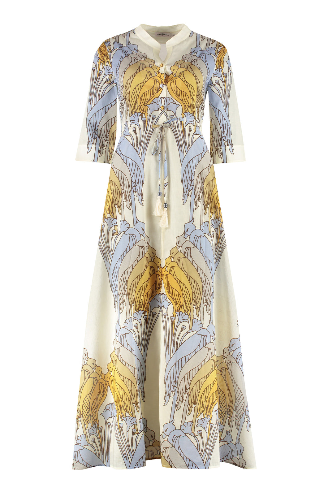 Printed cotton shirtdress