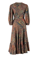 Carica l&#39;immagine nel visualizzatore di Gallery, Printed cotton wrap-dress
