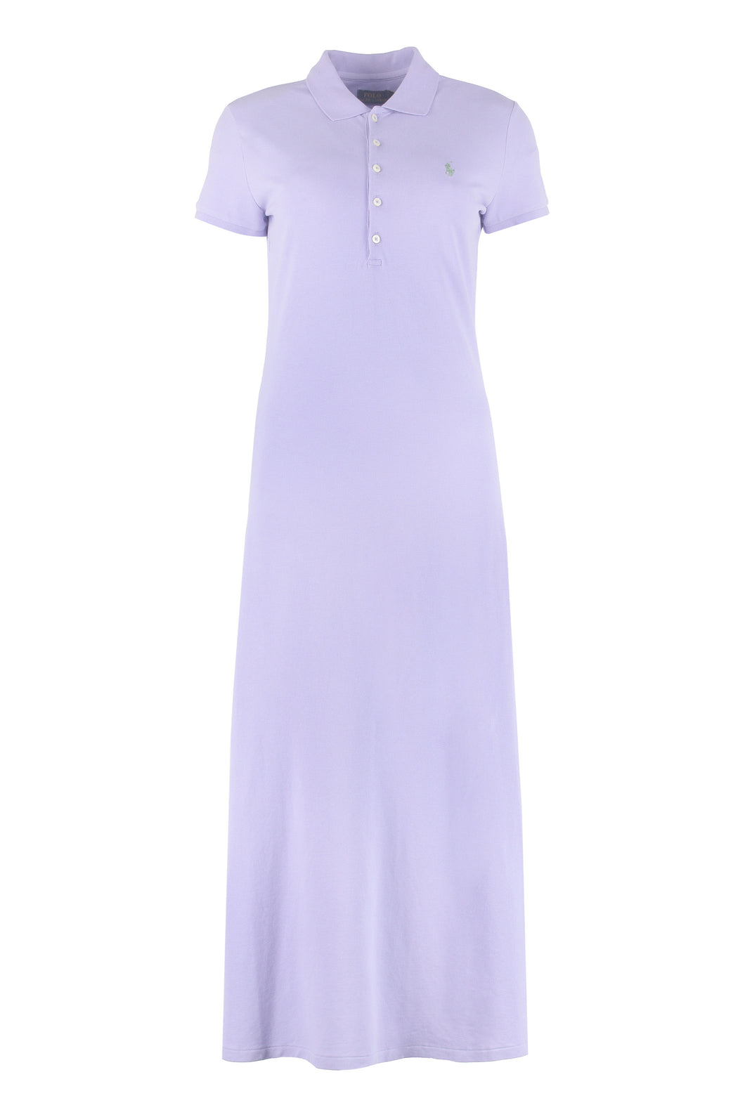 Cotton pique polo-style dress