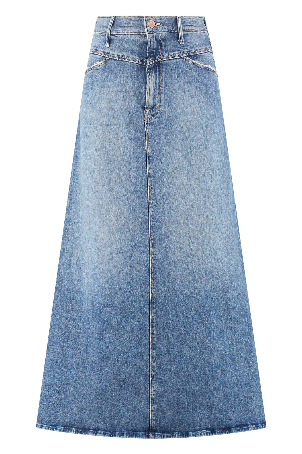 Yoke Front Circle denim skirt