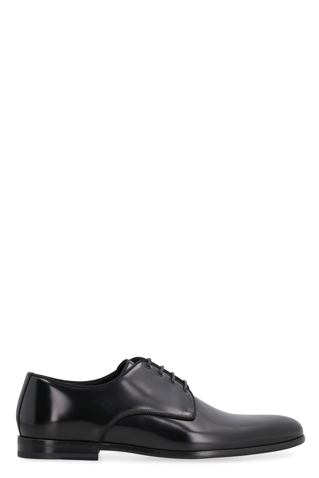 Leather lace-up derby shoes