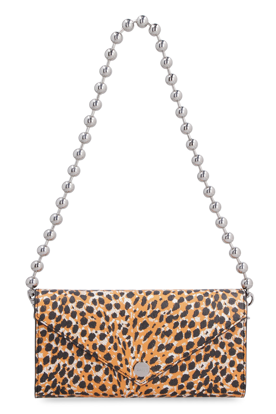 Printed leather wallet on chain