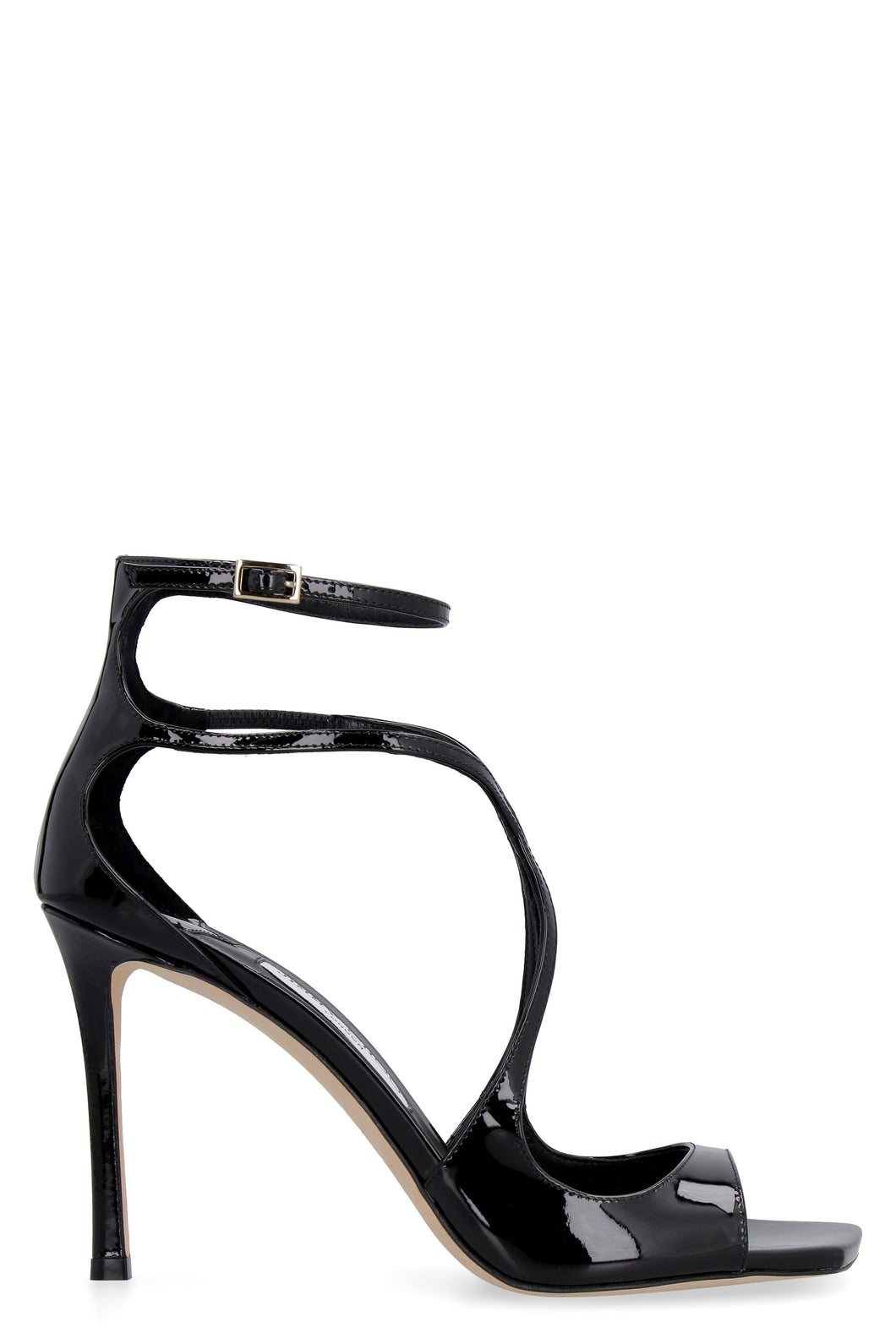 Azia patent leather sandals with heel