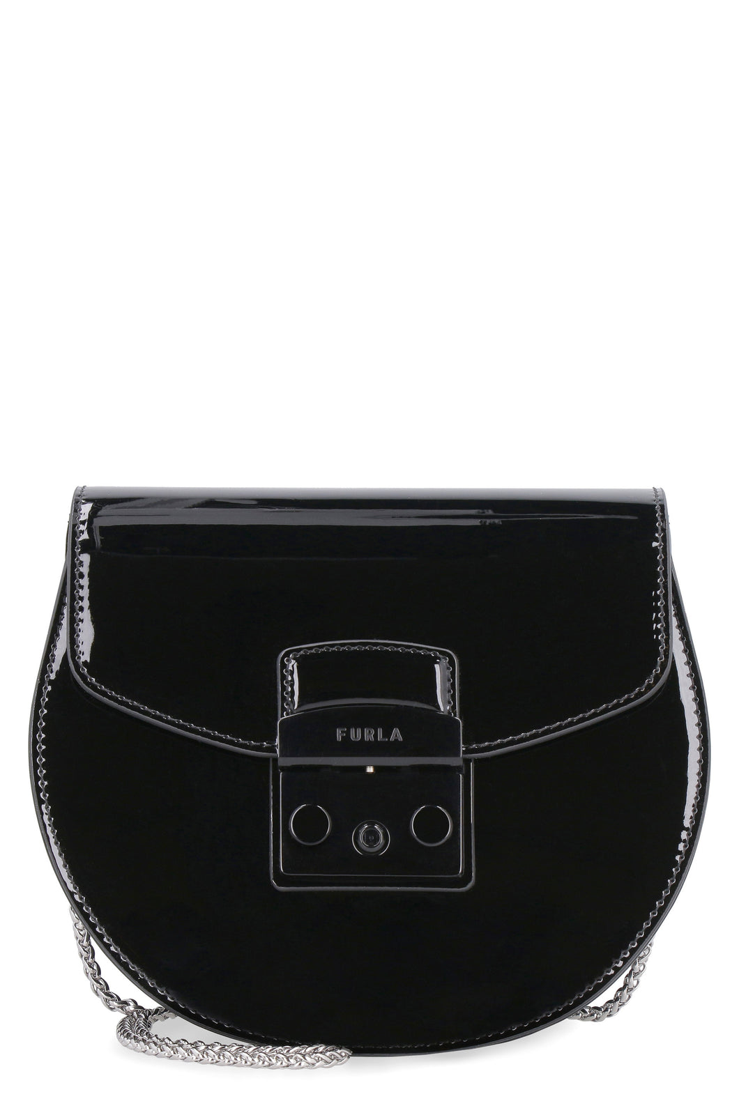 Metropolis vinyl shoulder bag