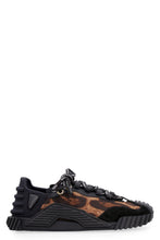 Load image into Gallery viewer, Leather and fabric low-top sneakers
