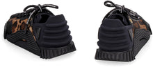 Load image into Gallery viewer, Leather and fabric low-top sneakers
