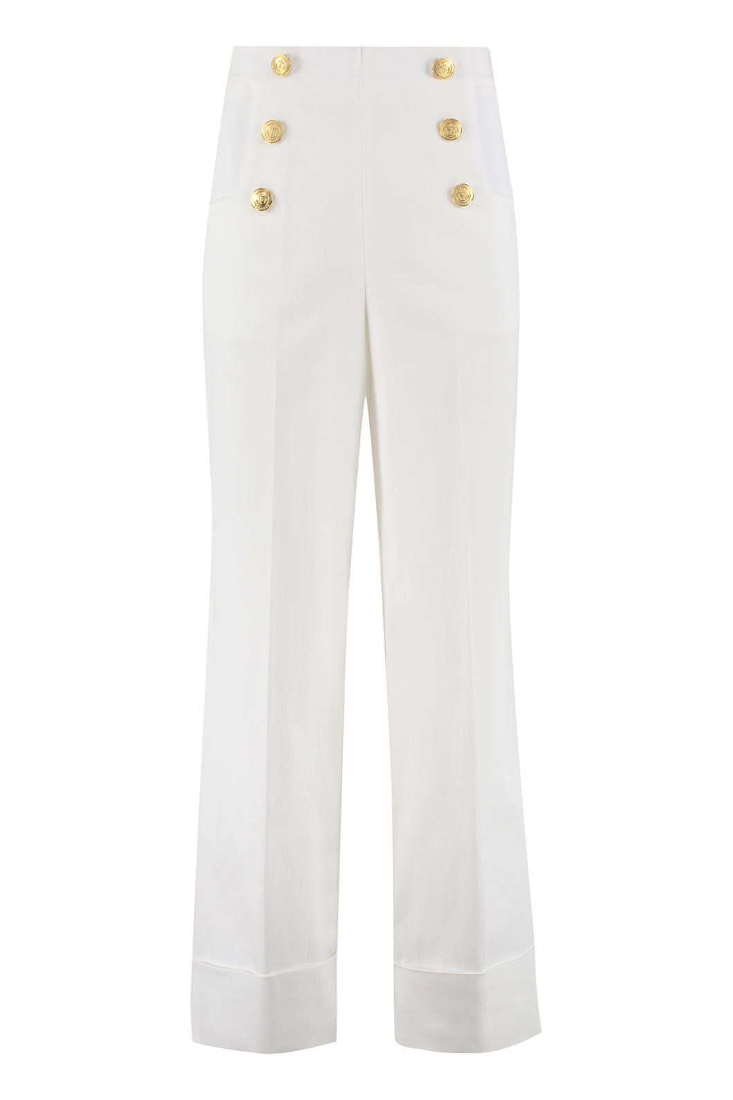 High-waist wide-leg trousers