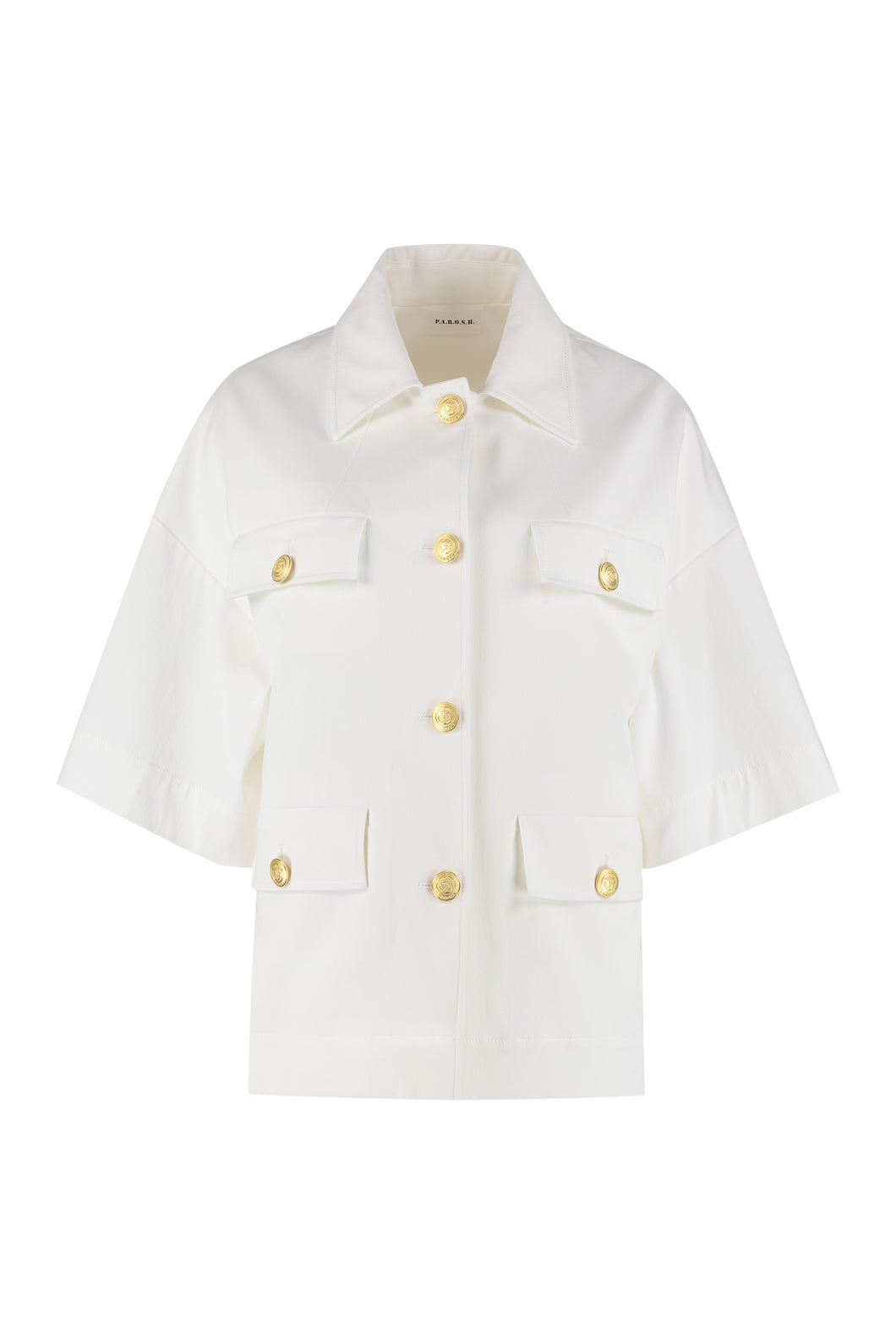 Button-front cotton jacket