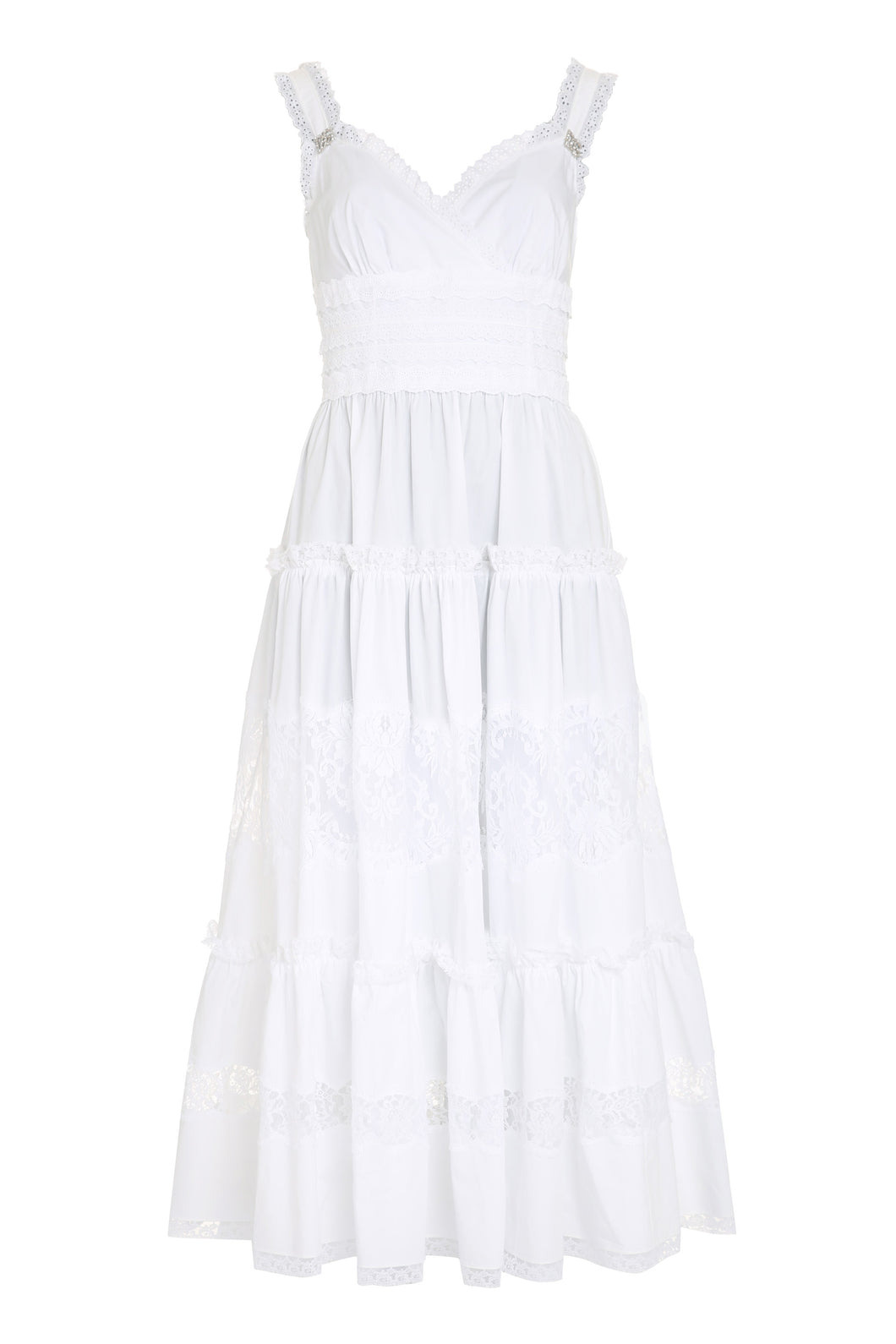 Lace inserts cotton dress
