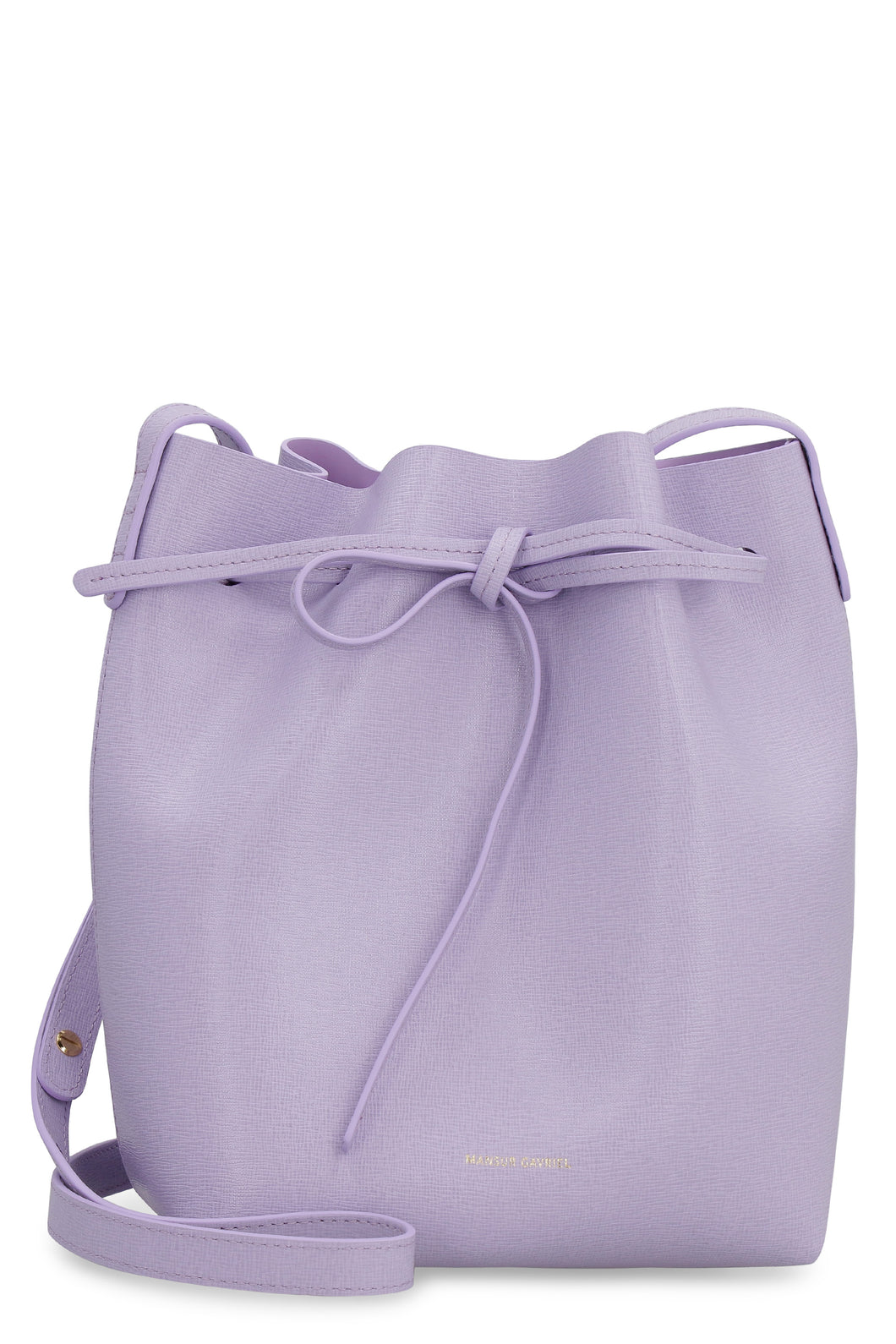 Mini leather bucket-bag