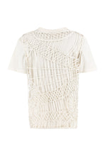 Carica l&#39;immagine nel visualizzatore di Gallery, Cotton T-shirt with crochet vest
